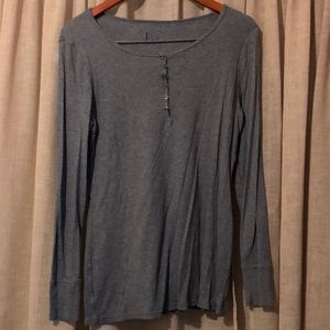 ❌SOLD❌ Felina Gray Crewneck Long Sleeve Button Top